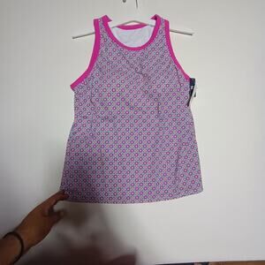 Lands' End Women's Floral Geometric Tank Top - Size M New with Tags